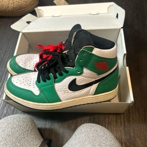 Nike Green and White Athletic Shoes